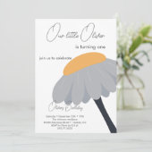 Invitation Première fête d'anniversaire Chamomile Fleur migno (Debout devant)