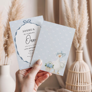 Invitation Première fête d'anniversaire Cute Duck