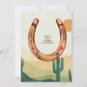 Invitation Première fête d'anniversaire de cowboy rodéo (Dos)