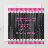 Invitation Première fête d'anniversaire de filles (Dos)