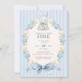 Invitation Première fête d'anniversaire de garçon avec un lap (Devant)
