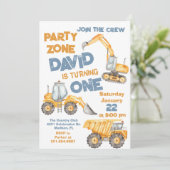 Invitation Première fête d'anniversaire de la construction (Debout devant)