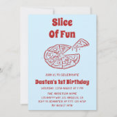 Invitation Première fête d'anniversaire de Red Slice of Fun P (Devant)