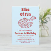 Invitation Première fête d'anniversaire de Red Slice of Fun P (Debout devant)