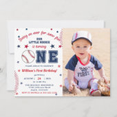 Invitation Première fête d'anniversaire du baseball (Devant)