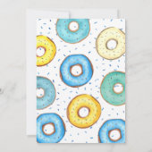 Invitation Première fête d'anniversaire du Garçon de la Donut (Dos)