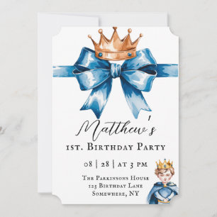 Invitation Première fête d'anniversaire du Petit Prince Boy