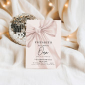 Invitation Première fête d'anniversaire élégante de la Bow ro