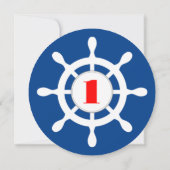 Invitation Première fête d'anniversaire nautique (Dos)