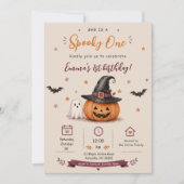Invitation Première fête d'anniversaire Spooky One (Devant)
