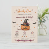 Invitation Première fête d'anniversaire Spooky One (Debout devant)