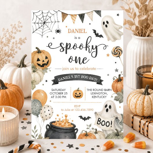 Invitation Première fête d'anniversaire Spooky One