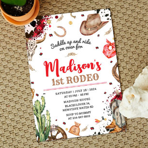 Invitation Première Fête de Cow-boy de Rodéo