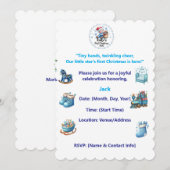 Invitation - Première fête de Noël du bébé Invitat (Devant / Derrière)