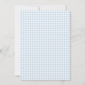 Invitation Première Fête de Rodeo à Gingham Bleu pour 1 an Co (Dos)