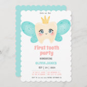 Invitation Première fête des dents (Devant / Derrière)