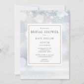 Invitation Première Fête des mariées de flocons de neige (Devant)