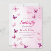 Invitation Première fête des papillons de luxe (Devant)