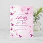 Invitation Première fête des papillons de luxe (Debout devant)