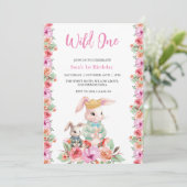 Invitation Première fête florale Wild One Anniversaire (Debout devant)