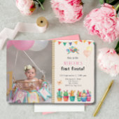 Invitation Première Fiesta Cactus Succulente Fille Anniversai