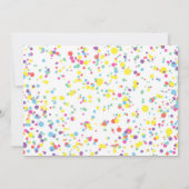 Invitation Première fille Anniversaire de Confetti Photo de B (Dos)