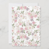 Invitation Première Fille Anniversaire Haut Chaise Bunting (Dos)