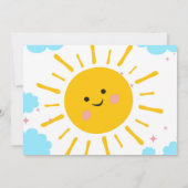 Invitation Première fille Anniversaire Photo Petit soleil Pho (Dos)