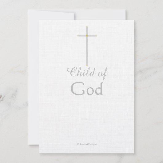 Invitation Première Fille de la Croix de la Communion (Dos)