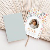 Invitation Première Fleur sauvage d'anniversaire de la petite