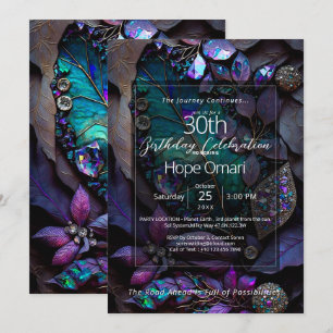Invitation Première Lumière Abstrait de gemme botanique