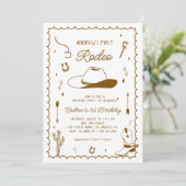 Invitation Première main rodéo tirée Ouest Ouest Ouest 1er an (Debout devant)