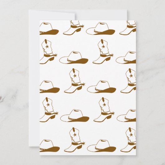 Invitation Première main rodéo tirée Ouest Ouest Ouest 1er an (Dos)