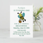 Invitation Première naissance personnalisée 1ère fête d'anniv (Debout devant)