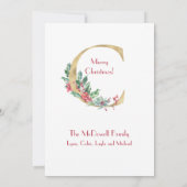 Invitation Première Noël, Annonce photo de bébé (Dos)