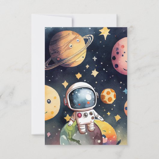 Invitation Première partie de l'espace autour du soleil (Dos)