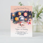 Invitation Première partie de l'espace autour du Soleil Pêche (Debout devant)