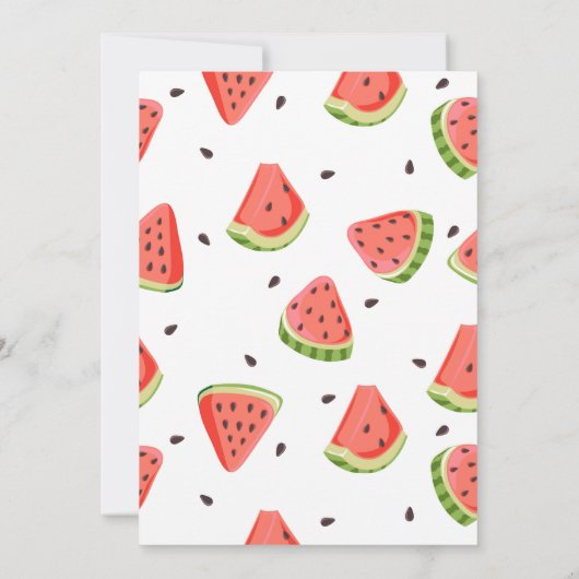 Invitation Première pastèque d'un Melon (Dos)