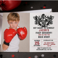 Première photo de boxe pour anniversaire Knockout