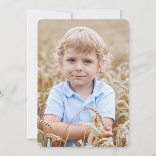 Invitation Première photo simplement moderne de sainte (Dos)