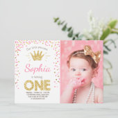 Invitation Première princesse Gold Pink d'invitation (Debout devant)