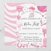 Invitation Première Rodéo 1ère fête d'anniversaire (Devant / Derrière)