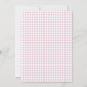 Invitation Première Rodeo Anniversaire Cowboy Gingham Rose  (Dos)