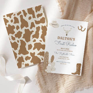 Invitation Première Rodéo Cowboy Fête d'anniversaire Invitati