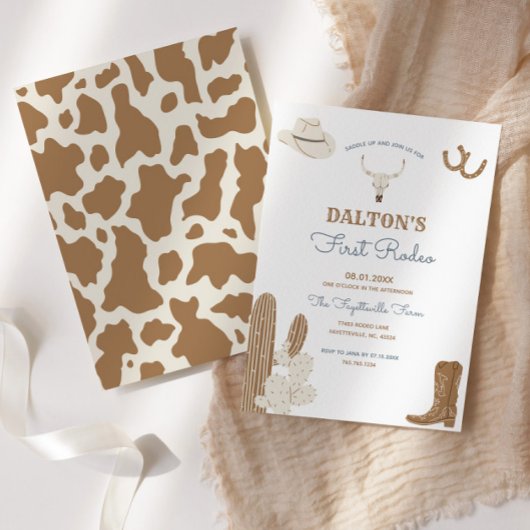 Invitation Première Rodéo Cowboy Fête d'anniversaire Invitati
