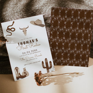 Invitation Première Rodéo Cowboy Fête d'anniversaire Invitati