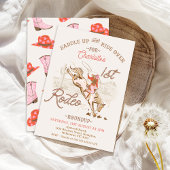 Invitation Première Rodéo de la première fille rose Brown 1er