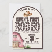 Invitation Première Rodéo personnalisée Arché 1er Anniversair (Devant)