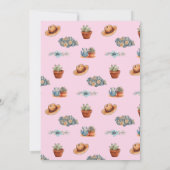 Invitation Première Rodéo Rose Cowgirl Western Anniversaire (Dos)