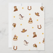 Invitation Première Rodéo Western Anniversaire de fête Invita (Dos)